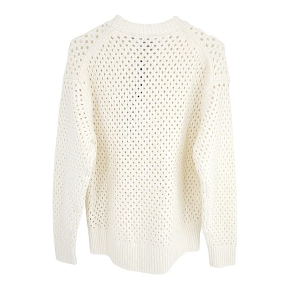 VARLEY Grady Bouclé Knit Sweater in Coconut Milk S - Picture 5 of 12